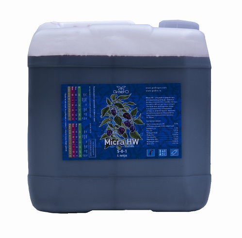 GroBro SeriouS MicrA HW 4 л GroBro SeriouS MicrA HW 4 л удобрение трехкомпонентной серии 4 л