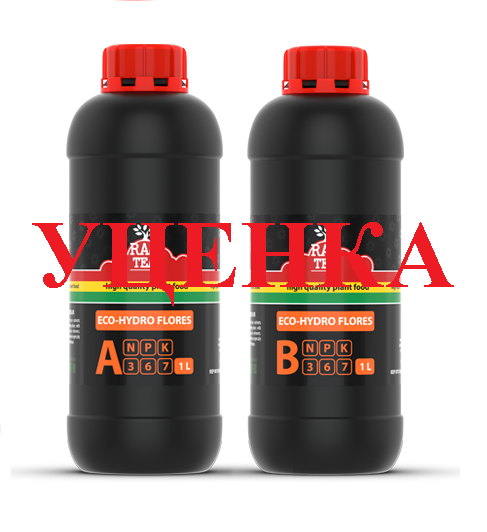 RasTea Eco-Hydro Flores A+B 1 л (уценка) удобрение для гидропоники на стадию цветения 1 л