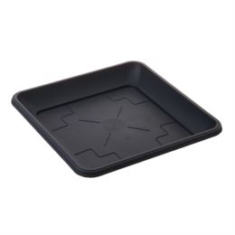 Поддон квадратный 25,5 см поддон черный пластиковый квадратный 25,5х25,5 см
