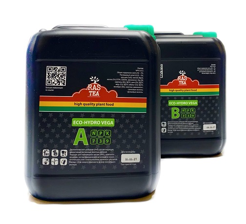 RasTea Eco-Hydro Vega A+B 5 л удобрение для гидропоники на стадию вегетации 5 л