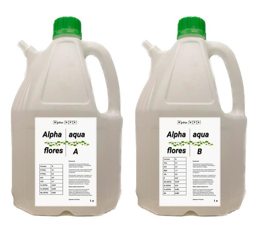 Alpha NPK Agua Flores A&B 4 л двухкомпонентное удобрение на стадию цветения 4 л